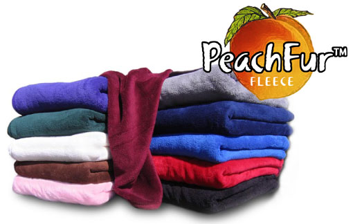 Peach fleece blankets